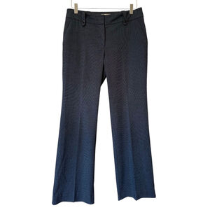 EUC LOFT Outlet Curvy Dress Trouser Pants Size 6P Blue Gray Classic Tweed Weave
